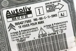 9664217980 Блок AirBag Citroen C4 2 Арт e12271779, вид 3