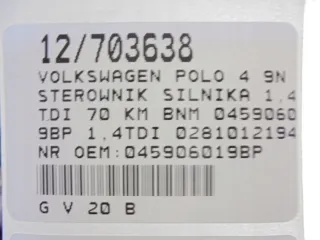 045906019BP 1,4TDI 0281012194 Блок управления двигателем Volkswagen Polo 4 Арт e12202444, вид 5
