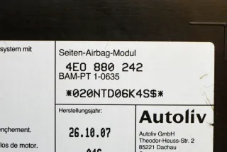 4E0880242 Подушка безопасности Audi A8 D3 (S8) Арт e12146182, вид 2