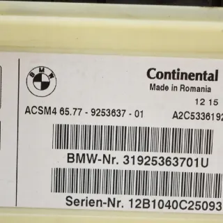 9253637 Блок AirBag BMW 5 F10/F11/GT F07 Арт e12127161, вид 3