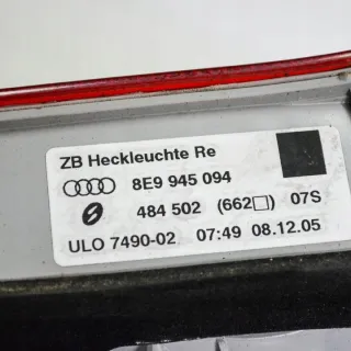 8E9945094 Фонарь задний правый Audi A4 B7 Арт e12100720, вид 4