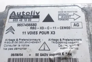 9657456680 Блок AirBag Citroen C5 2 Арт e12069262, вид 2