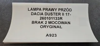 260101133R Фара правая Dacia Duster 2 Арт e12065765, вид 11