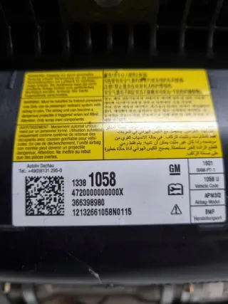 13381058 Подушка безопасности Opel Zafira C Арт e12055457, вид 4