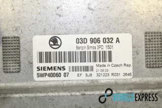 03D906032A Блок управления двигателем Skoda Fabia 1 Арт e12031218, вид 2