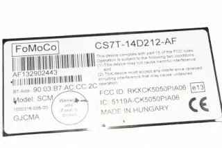 CS7T14D212AF Блок управления (другие) Ford Mondeo 4 Арт e12000068, вид 2