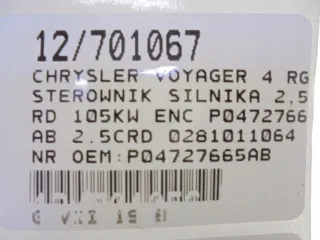 P04727665AB 2,5CRD 0281011064 Блок управления двигателем Chrysler Voyager 4 Арт e11868882, вид 5