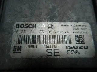 0281011381 12992629 Блок управления двигателем Opel Astra H Арт e11803325, вид 3