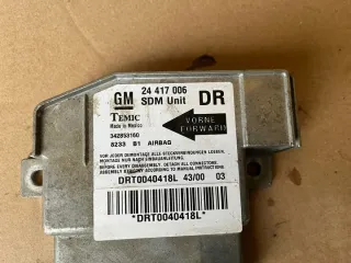 2000-2006 24417006 342853160 Блок AirBag Opel Corsa C Арт e11769269, вид 2