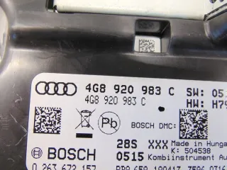 4G8920983C 17424208556 Щиток приборов (приборная панель) Audi A7 1 (S7,RS7) Арт e11740387, вид 5