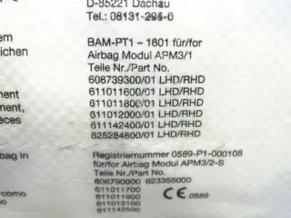 9230399 17432660214 Подушка безопасности BMW 5 F10/F11/GT F07 Арт e11727481, вид 6
