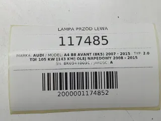 8K0941003C Фара левая Audi A4 B8 Арт e11696868, вид 9