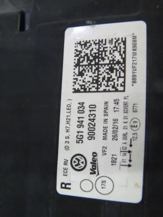 5G1941034 Фара правая Volkswagen Golf 7 Арт e11643888, вид 14
