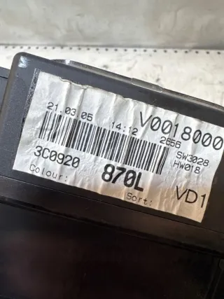 3C0920870L Щиток приборов (приборная панель) Volkswagen Passat B6 Арт e11594692, вид 4