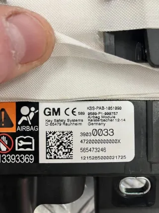 39030033 Подушка безопасности Opel Astra K Арт e11578125, вид 2