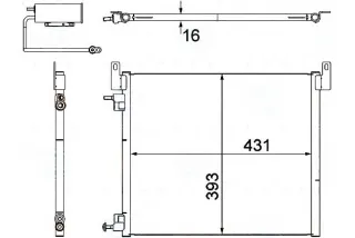 8FC,351,304-481 Радиатор кондиционера  Opel Vectra C  Арт AL12716552023, вид 1