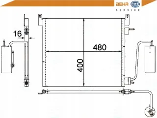 8FC,351,302-541 Радиатор кондиционера  Opel Vectra C  Арт AL13296859371, вид 2