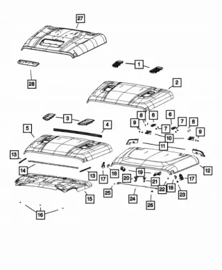 05043132AE 05043132 05043132AA, 05043132AB, 05043132AC, 05043132AD, Капот Jeep Wrangler JK restailing Арт e10636072, вид 4