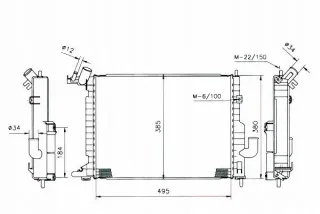 NRF50221,RS6 Радиатор основной Opel Vectra B Арт AL12615656482, вид 2