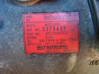 MR360532 Компрессор кондиционера Mitsubishi Montero Sport 1 Restailing Арт 00279773, вид 3