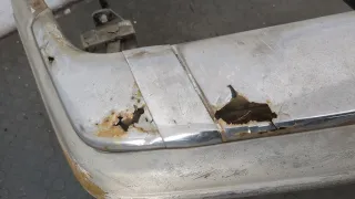 Бампер передний серебристый Mercedes S W126 Арт 20413236, вид 3