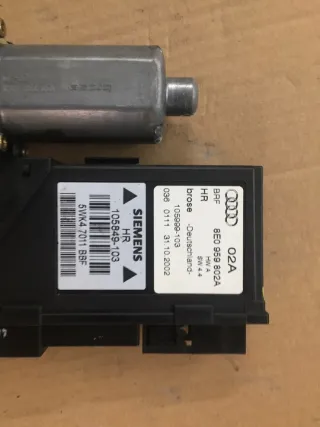 8E0959802A 5WK47011BBF 105999-103 Моторчик стеклоподъемника Audi A4 B6 Арт e4188662, вид 3