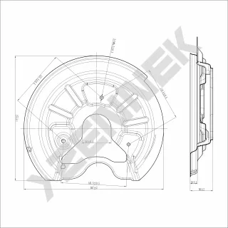 1T0615611B Кожух защитный тормозного диска Volkswagen Golf 6 Арт av0236146, вид 1