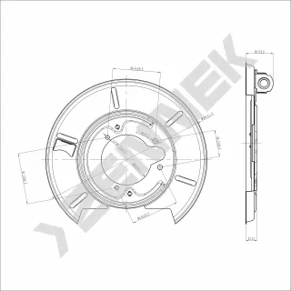 34211153917, 34211155419, 34211162061 Кожух защитный тормозного диска BMW 3 E36 Арт av0236126_1, вид 1