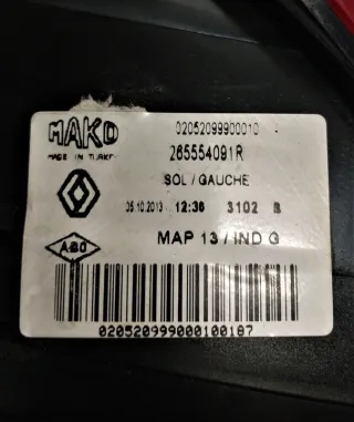 265554091R Фонарь задний левый Renault Clio 4 Арт e8136758, вид 3