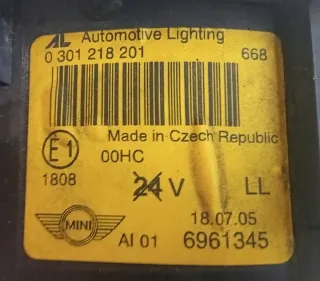 6961345 0301218201 Фара левая MINI Cooper R56 Арт e10659424, вид 3