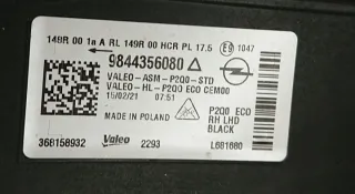 9844356080 Фара правая Opel Mokka 2 Арт e10663036, вид 8