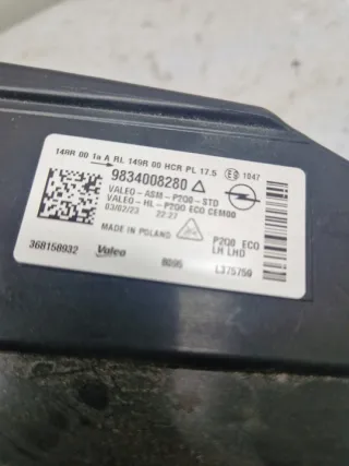 9834008280 Фара левая Opel Mokka 2 Арт e10663079, вид 7