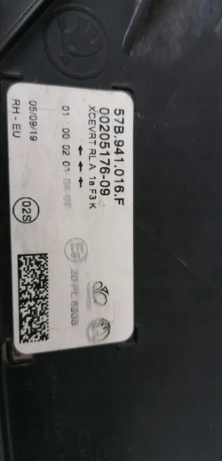 57B941016F Фара правая Skoda Karoq Арт e10671263, вид 12