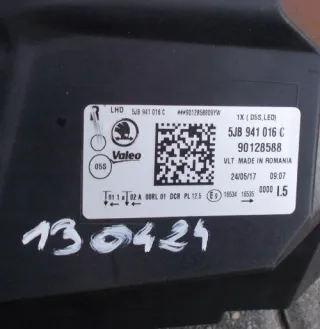 2016-2019 5JB941016C 2016-2019R Фара правая Skoda Rapid Арт e10671682, вид 5