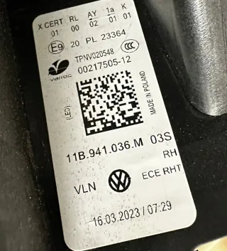 11B941036M Фара правая Volkswagen ID4 Арт e10676033, вид 5