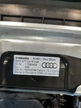 8W5877041BV48 Люк в крышу Audi A4 B9 Арт 2-94915, вид 10