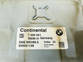 12 14 7 602 220 Блок эбу двигателя BMW 5 E60/E61 Арт 2-123342, вид 3