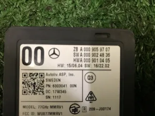 A0009059707 Радарный датчик Mercedes CLS C257 Арт 2-278142, вид 4