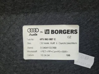 4f5863888b Обшивка багажника Audi A6 C6 (S6,RS6) Арт 2-681474, вид 20