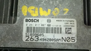 0281017007 51899605 Блок управления двигателем Opel Combo D Арт e12765369, вид 3