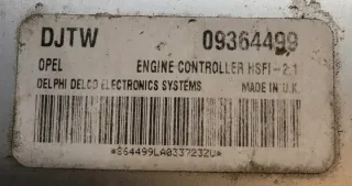 09364499 Блок управления двигателем Opel Astra G Арт e12729245, вид 2