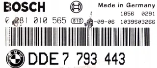 7793443 0281010565 Блок управления двигателем BMW 3 E46 Арт e12727168, вид 2