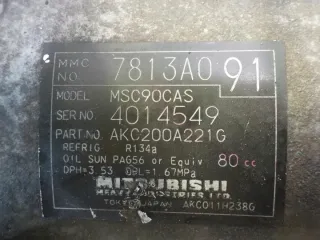 7813A091 AKC200A221G MSC90CAS 14SP13 Компрессор кондиционера Peugeot 2008 Арт e12722845, вид 5