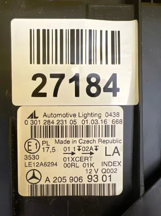 A2059069301 Фара передняя (комплект) Mercedes C W205 Арт AL17752463447, вид 2